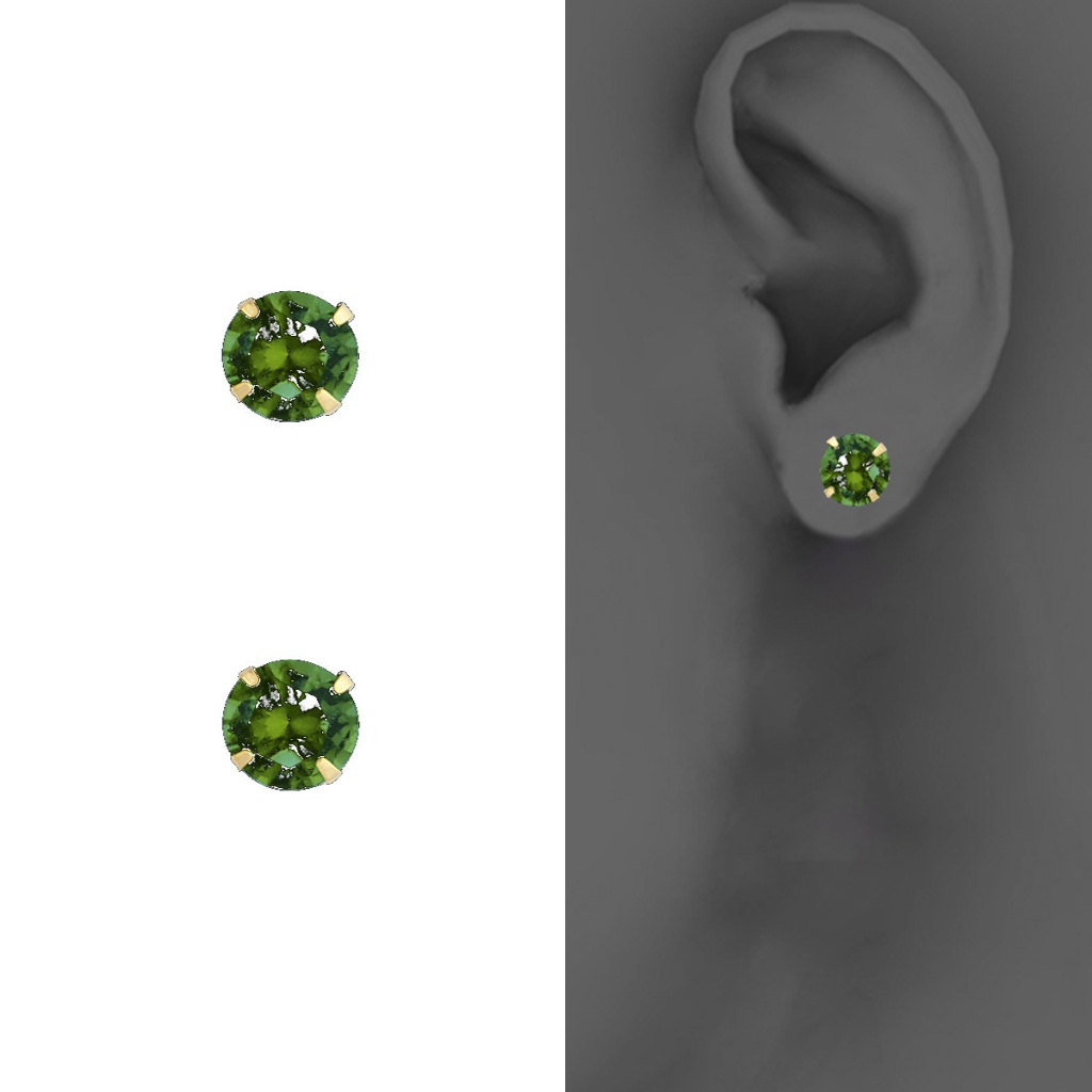 14k Yellow Solitaire Birth Stone Stud - May 69$
